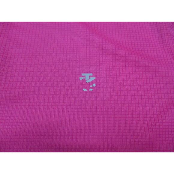 Izod Mens Golf Polo Shirt Short Sleeve Logo Casual Size Large Pink - Picture 7 of 7